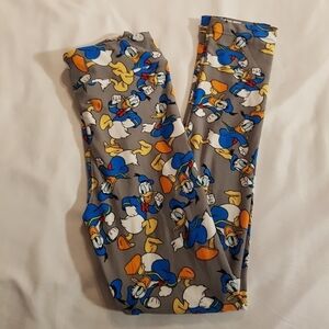 LulaRoe girls size L/XL Donald Duck leggings